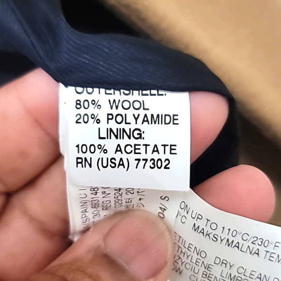 ZARA BASIC WOMEN'S WOOL HOODIE MID-LENGTH IN BROWN SIZE SMALL - Picture 13 of 14